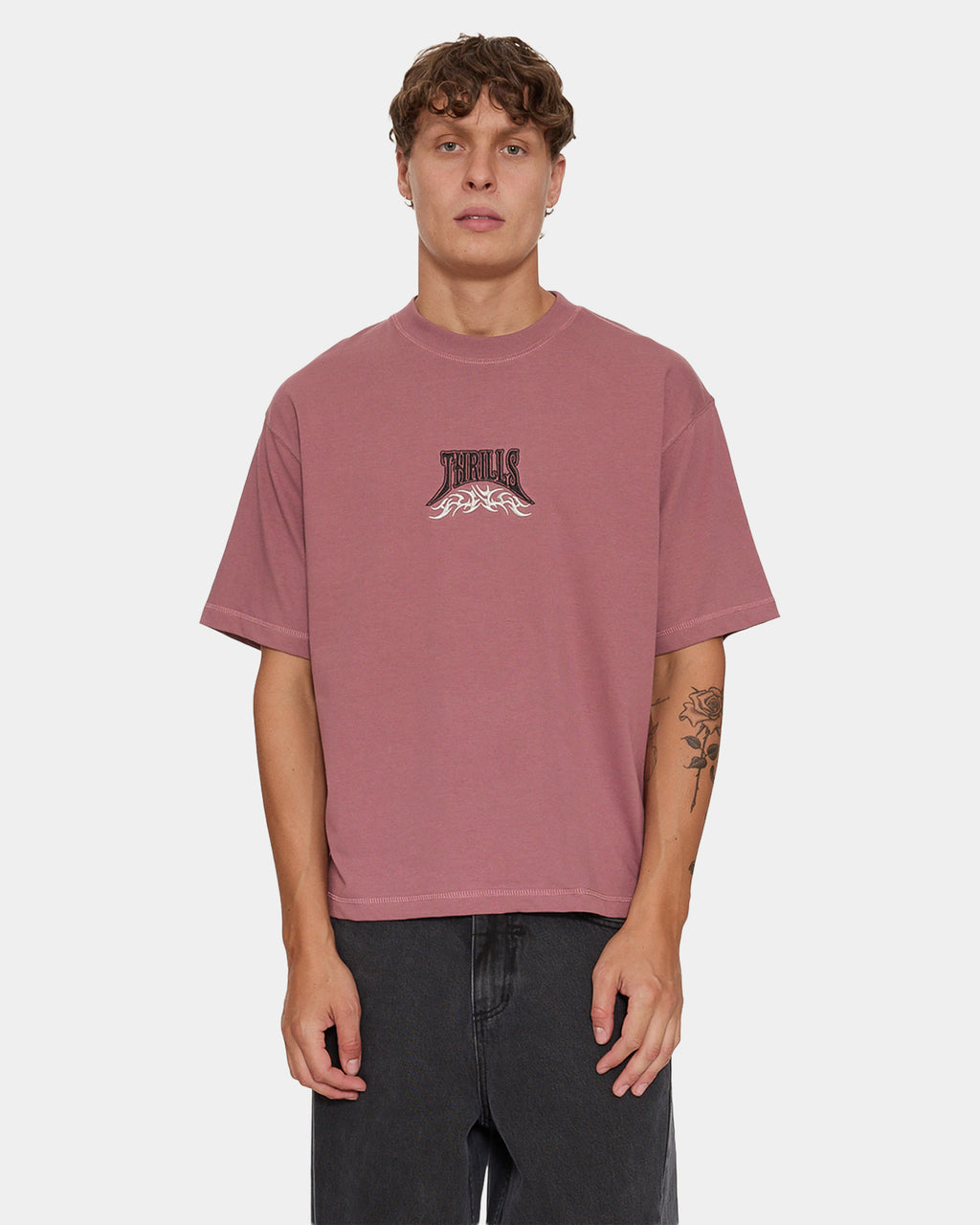 Mens What We Believe Embro Oversized Boxy T-Shirt