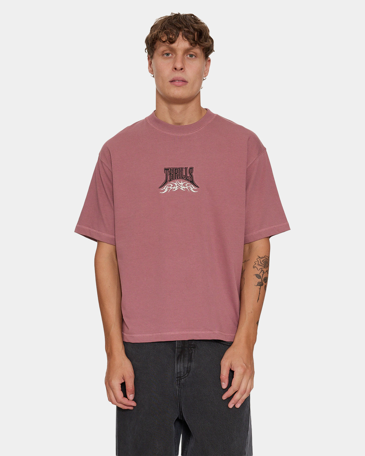 Mens What We Believe Embro Oversized Boxy T-Shirt