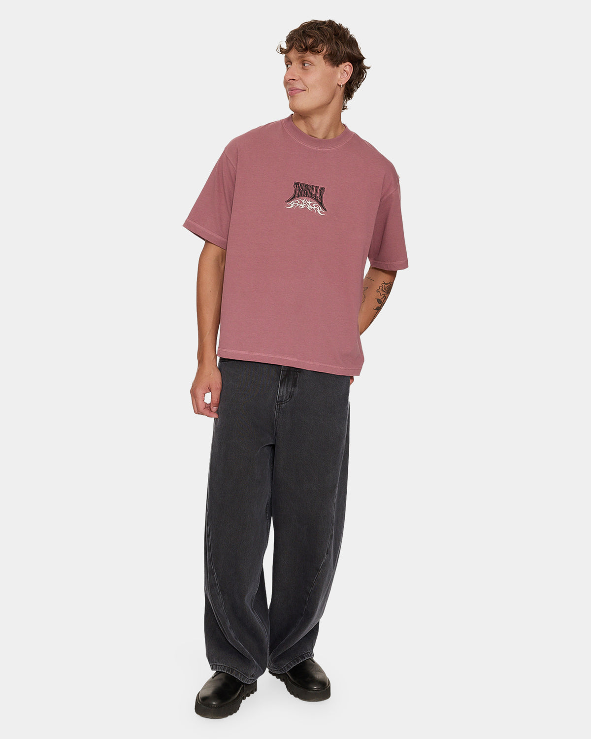 Mens What We Believe Embro Oversized Boxy T-Shirt
