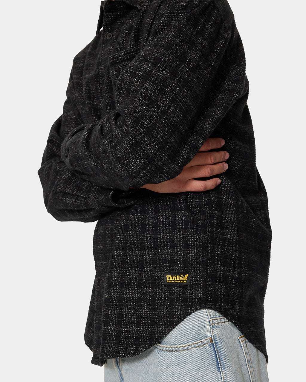 THRILLS UNION BARRIO LONG SLEEVE FL BLK1