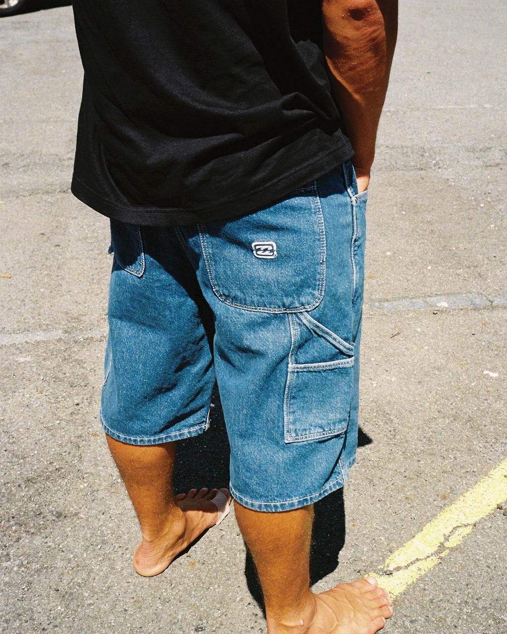 Mens Bad Dog Workwear Denim Shorts