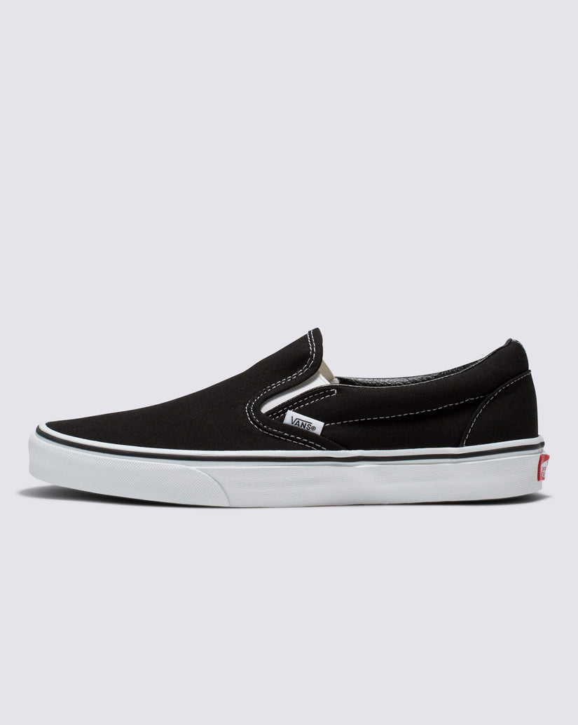 Mens Classic Slip-On Black Sneakers