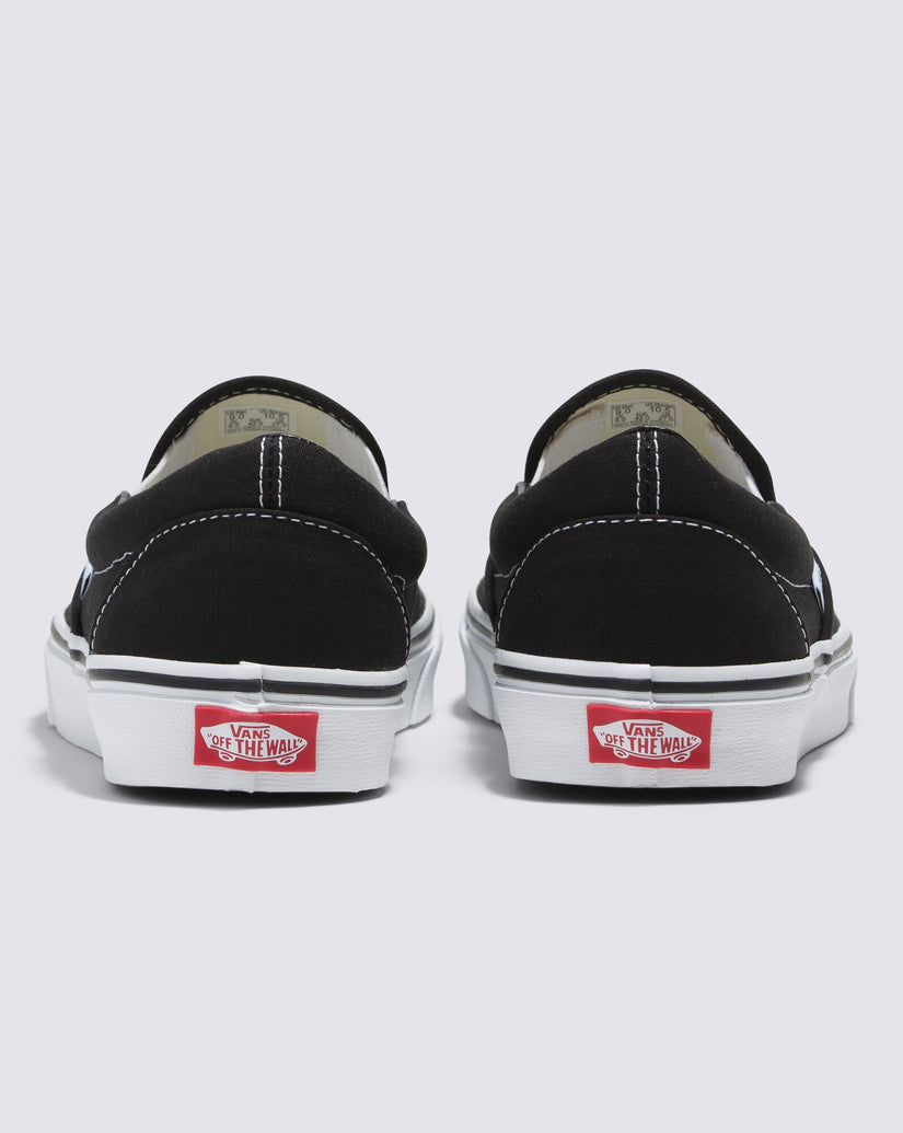 Mens Classic Slip-On Black Sneakers