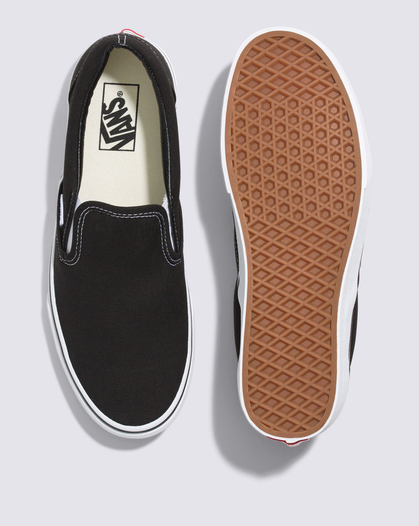 Mens Classic Slip-On Black Sneakers