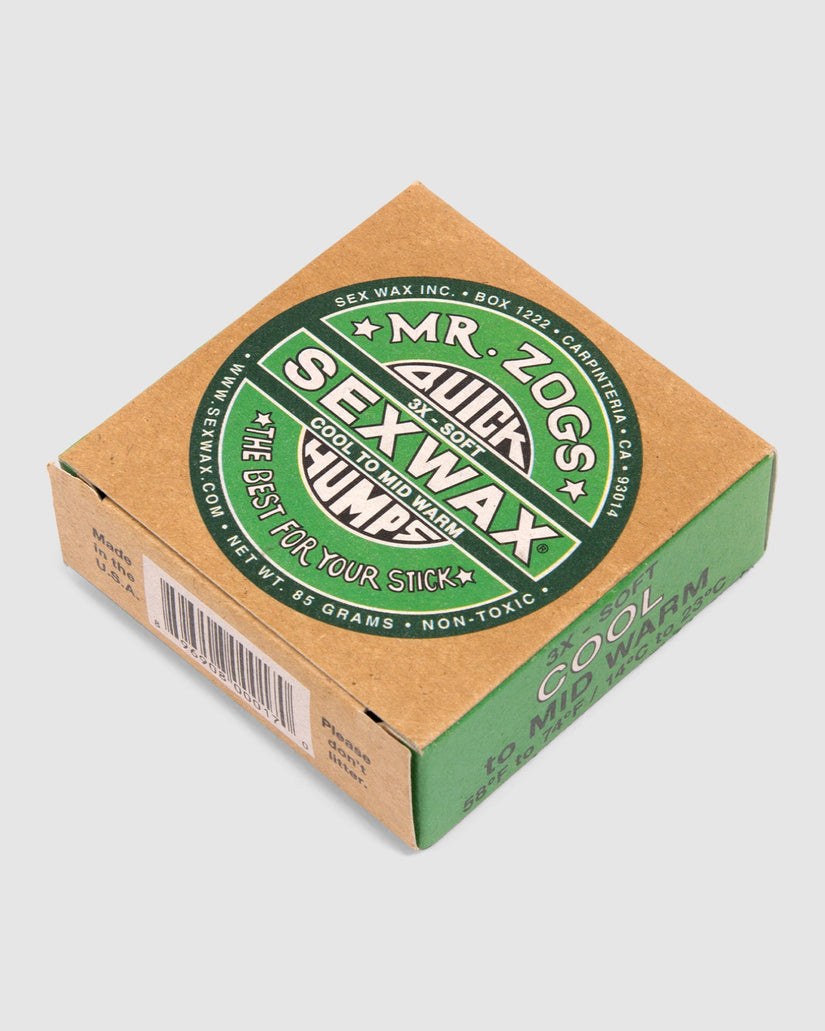 Quick Humps Sexwax Green Cool Surf Wax