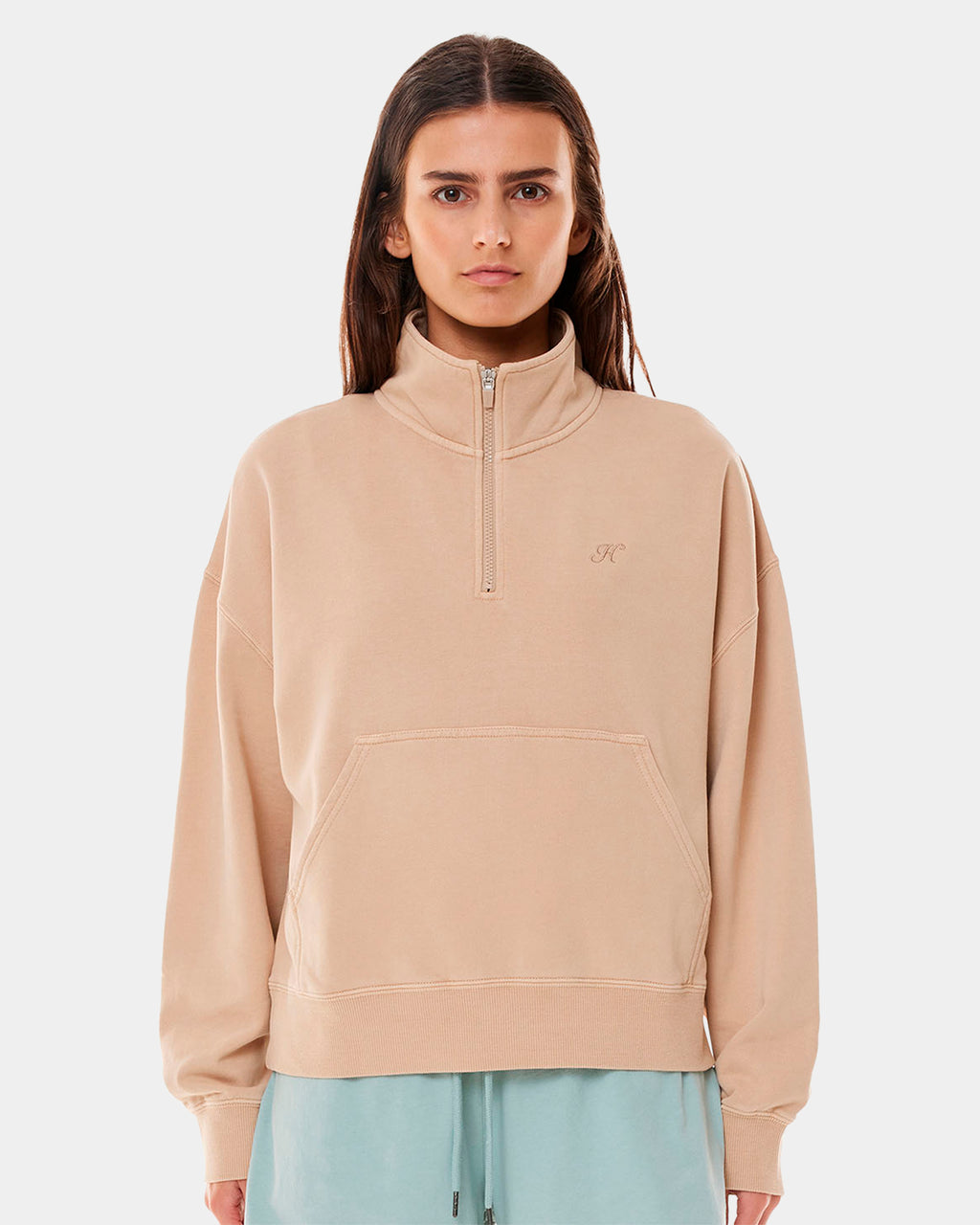 WOMENS FREE QUARTER ZIP SWEATSHIRT