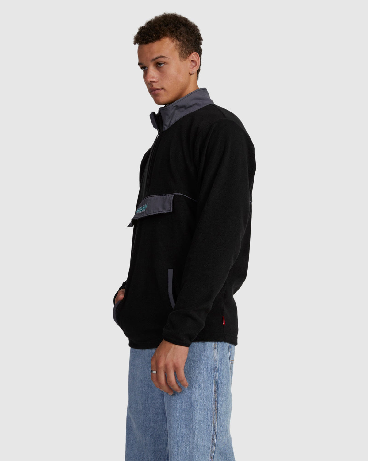 MENS THUNDERSTRUCK QUARTER ZIP FLEECE JUMPER