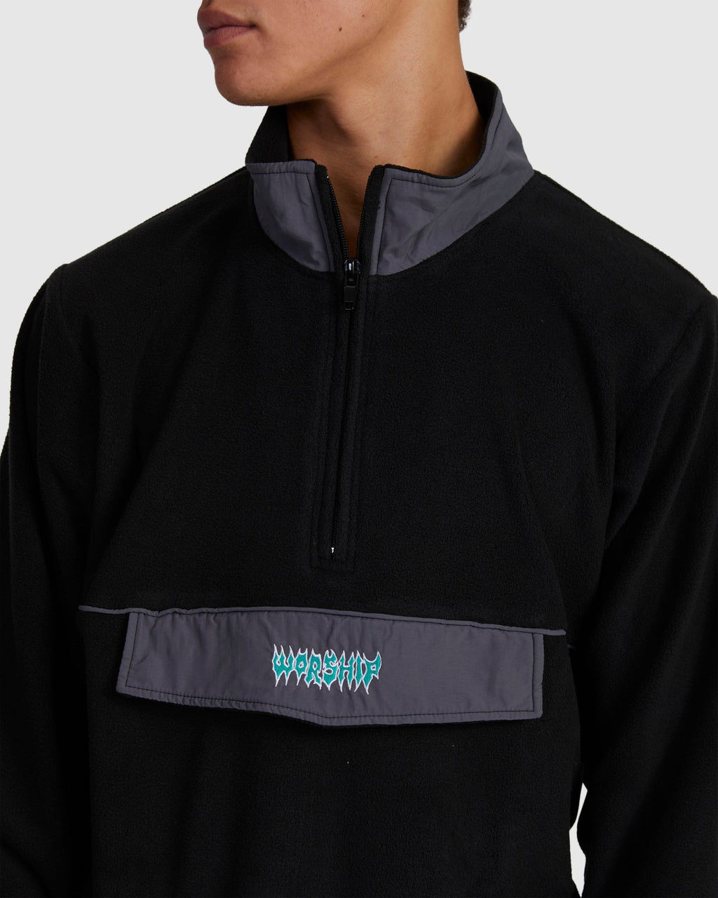 MENS THUNDERSTRUCK QUARTER ZIP FLEECE JUMPER