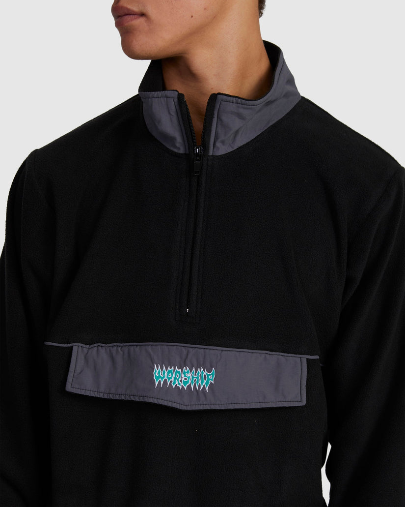 MENS THUNDERSTRUCK QUARTER ZIP FLEECE JUMPER
