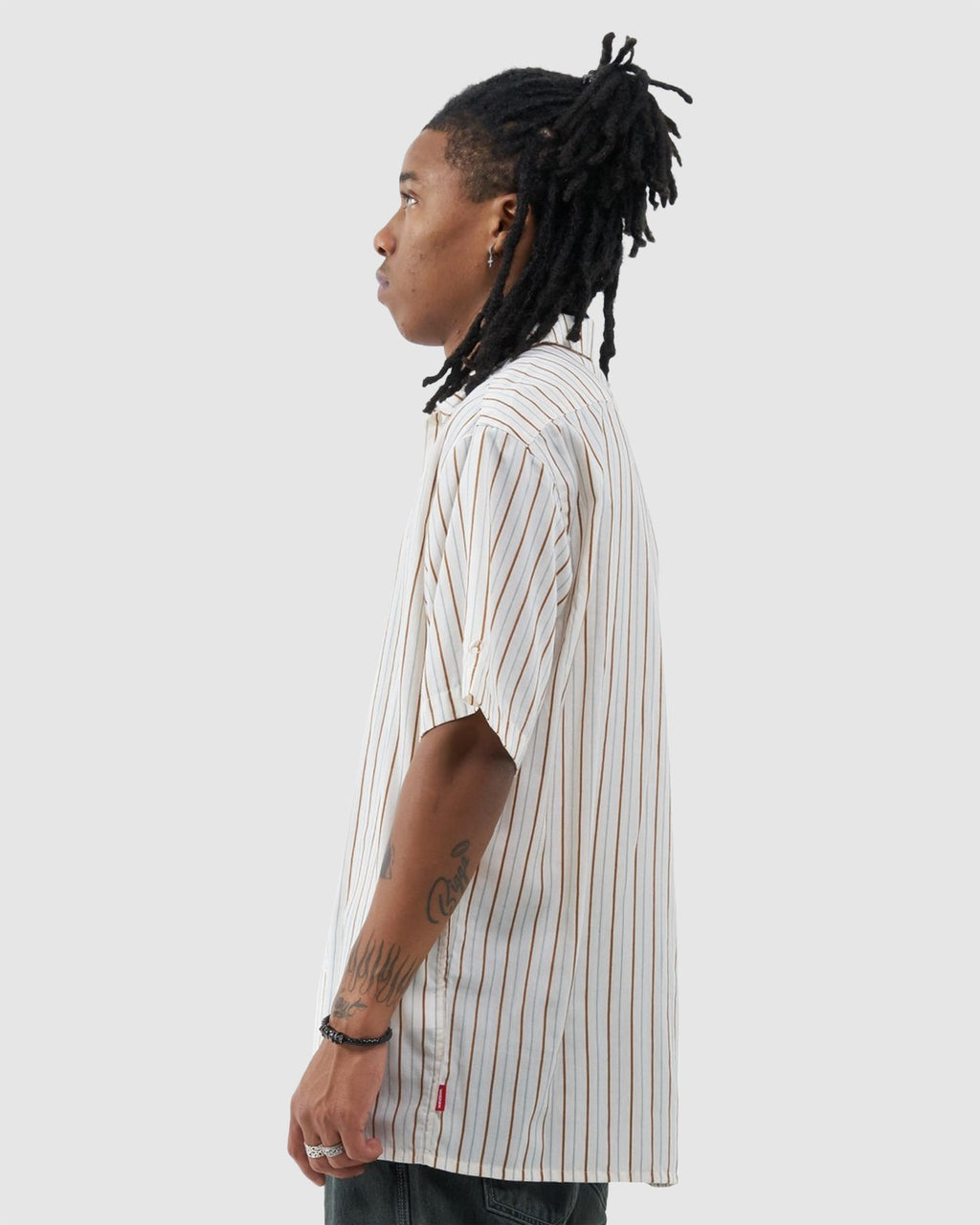 MENS BARE STRIPE SHORT SLEEVE SHIRT