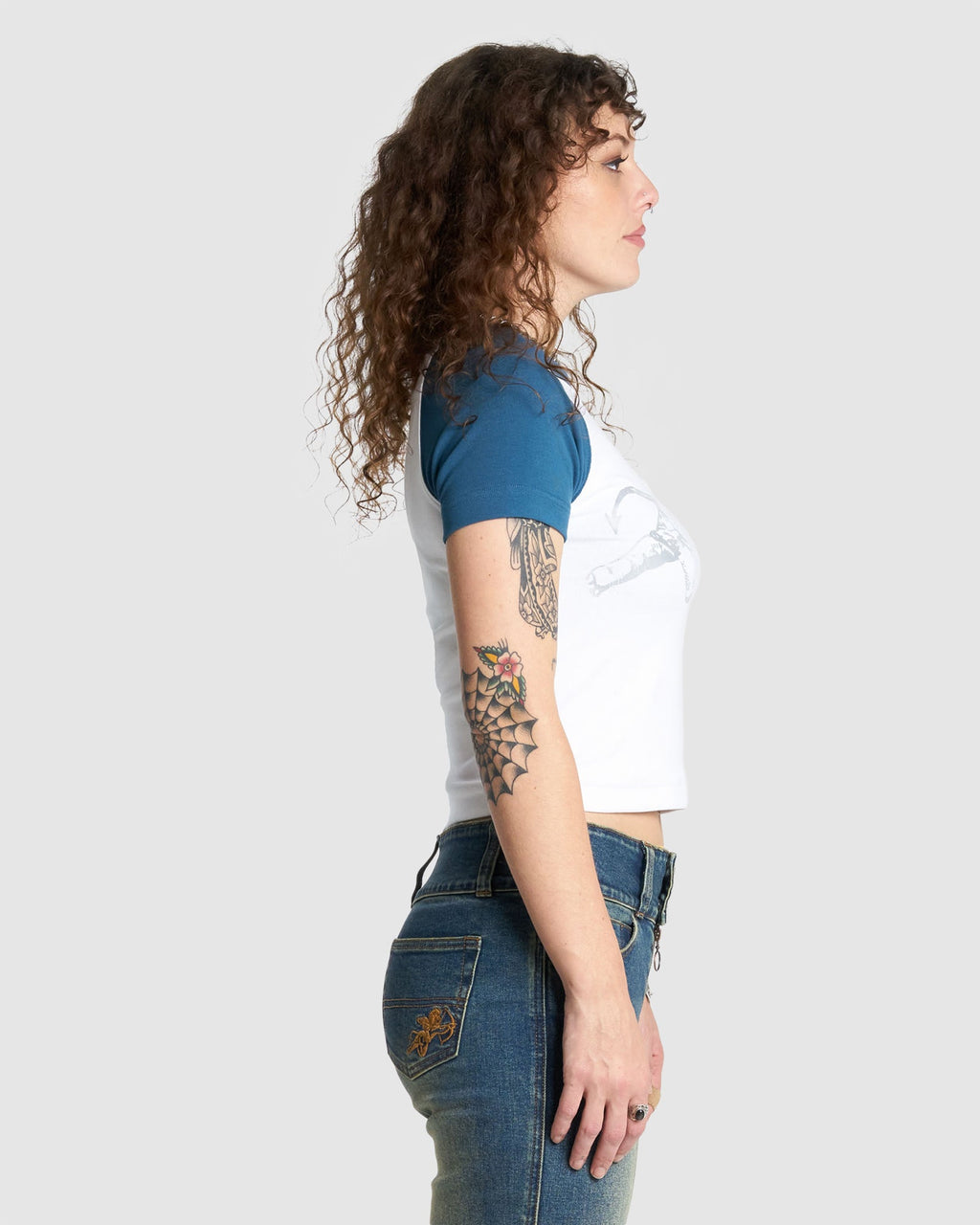 WOMENS CHERUB SLIM RAGLAN T-SHIRT
