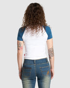 WOMENS CHERUB SLIM RAGLAN T-SHIRT