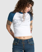 WOMENS CHERUB SLIM RAGLAN T-SHIRT