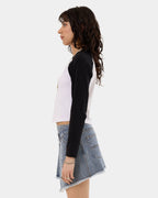Womens Going Nuts Micro Raglan Long Sleeve T-Shirt