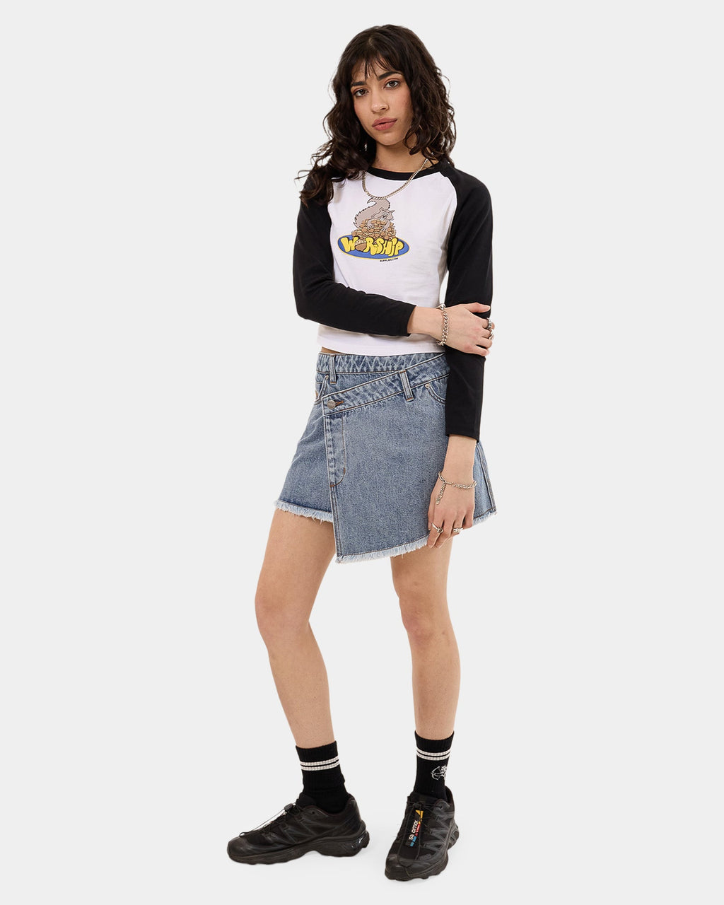 Womens Going Nuts Micro Raglan Long Sleeve T-Shirt