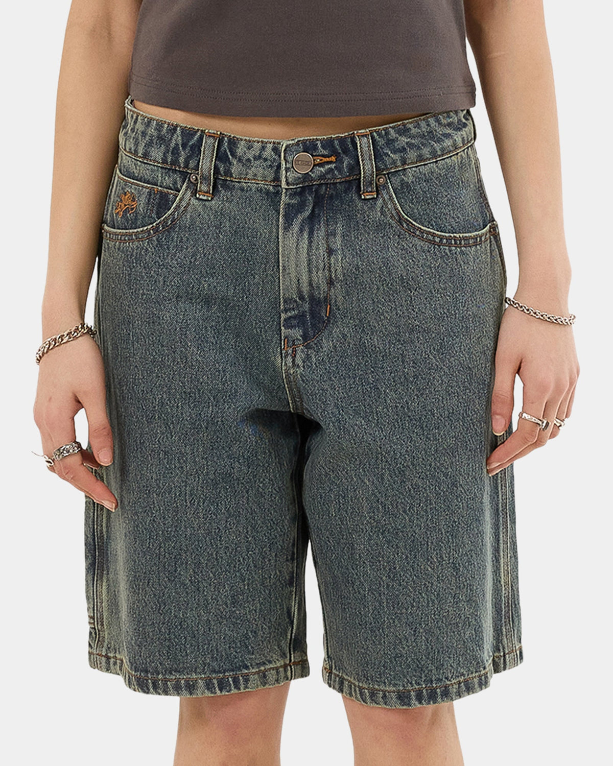Womens Be Cool Carpenter Denim Shorts