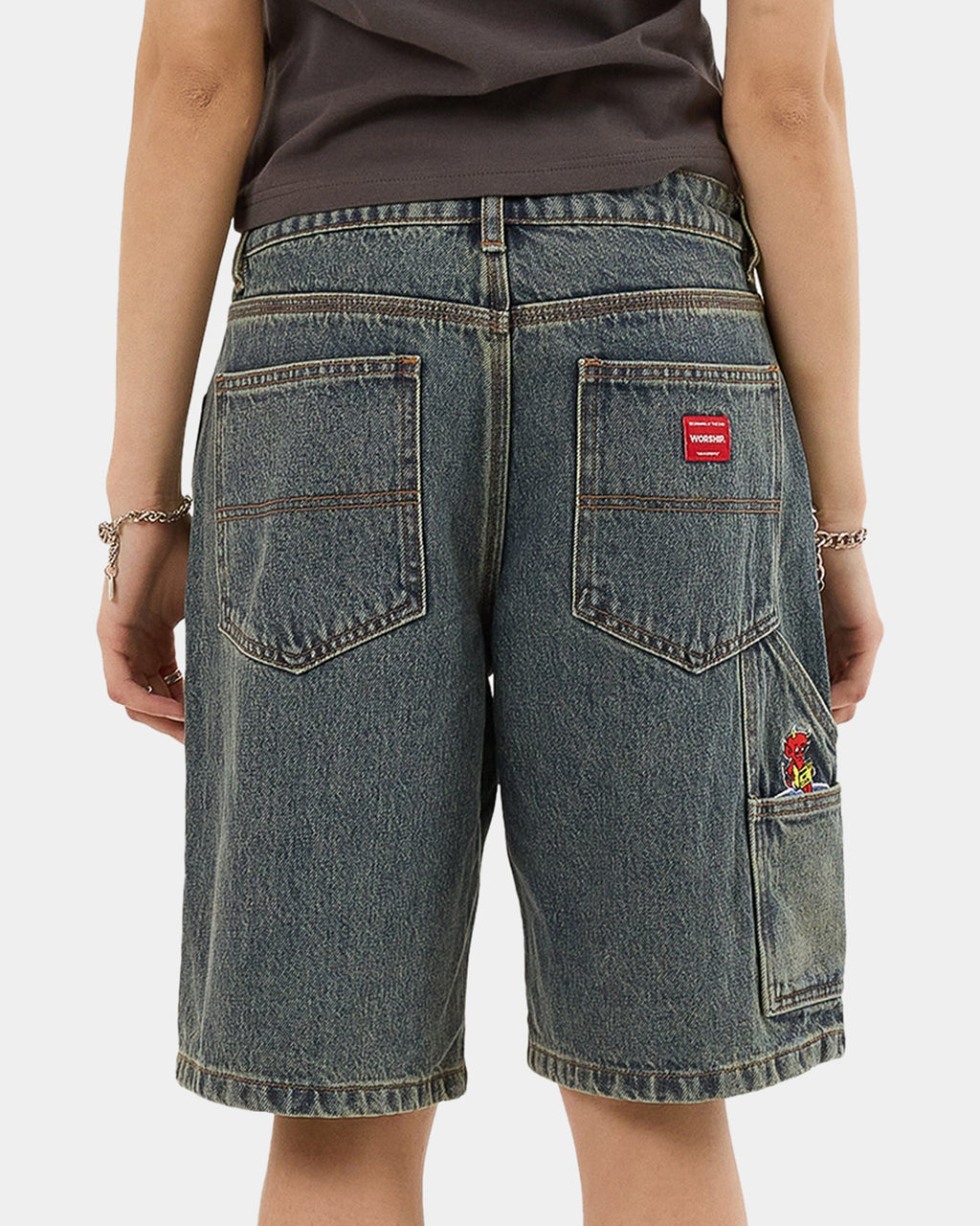 Womens Be Cool Carpenter Denim Shorts