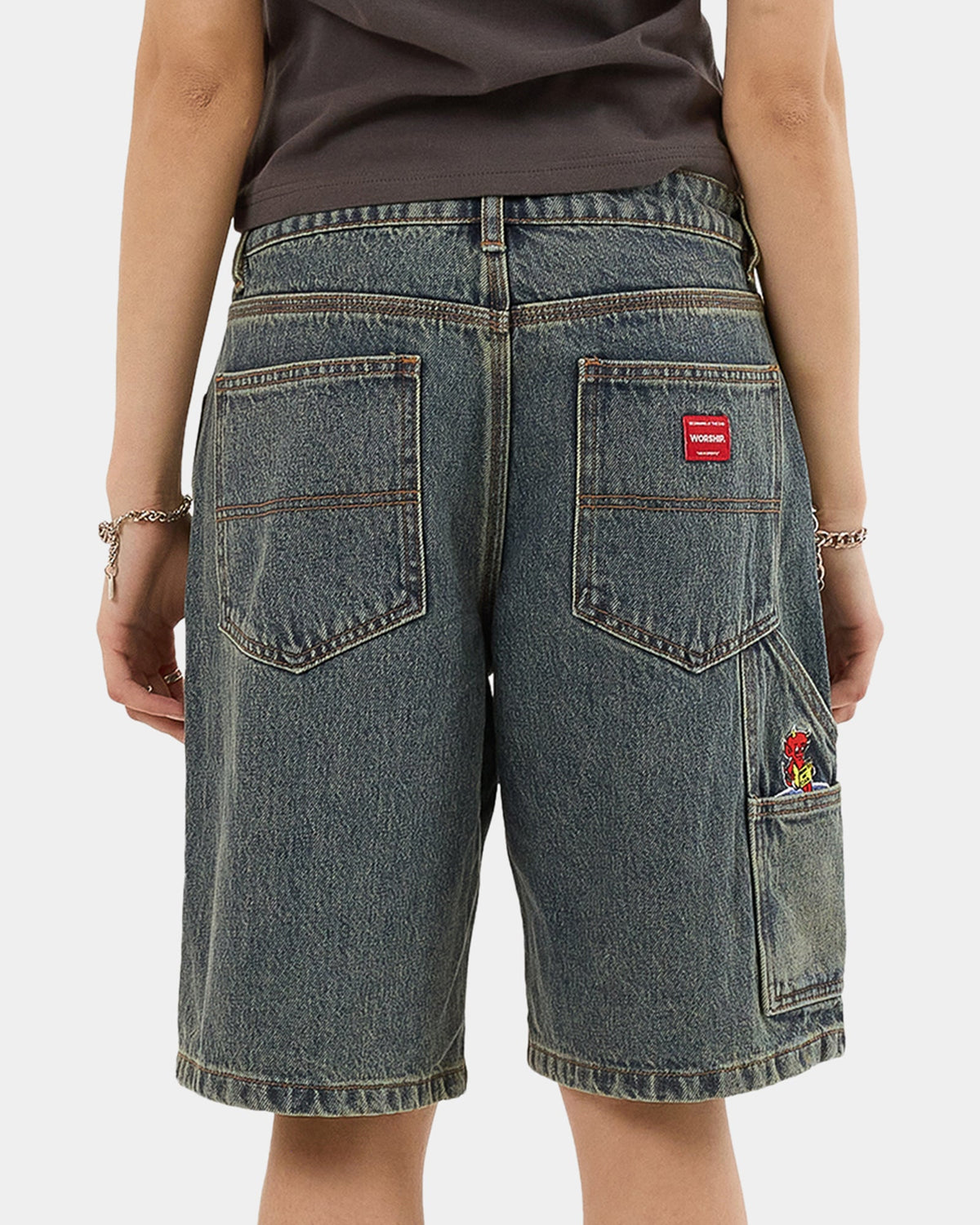 Womens Be Cool Carpenter Denim Shorts