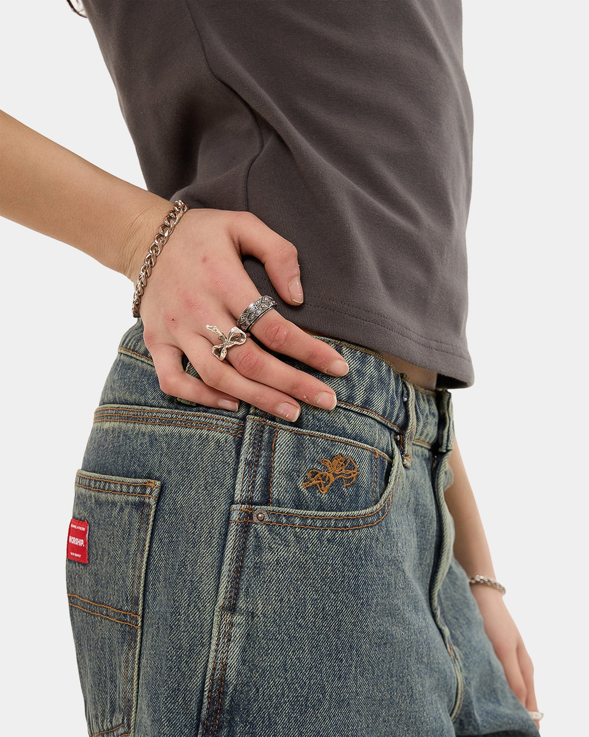 Womens Be Cool Carpenter Denim Shorts