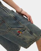 Womens Be Cool Carpenter Denim Shorts