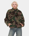 Womens Plain Sight Zip Through Sherpa Fleece Jacket