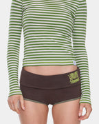 Womens Trouble Booty Elastic Waist Shorts