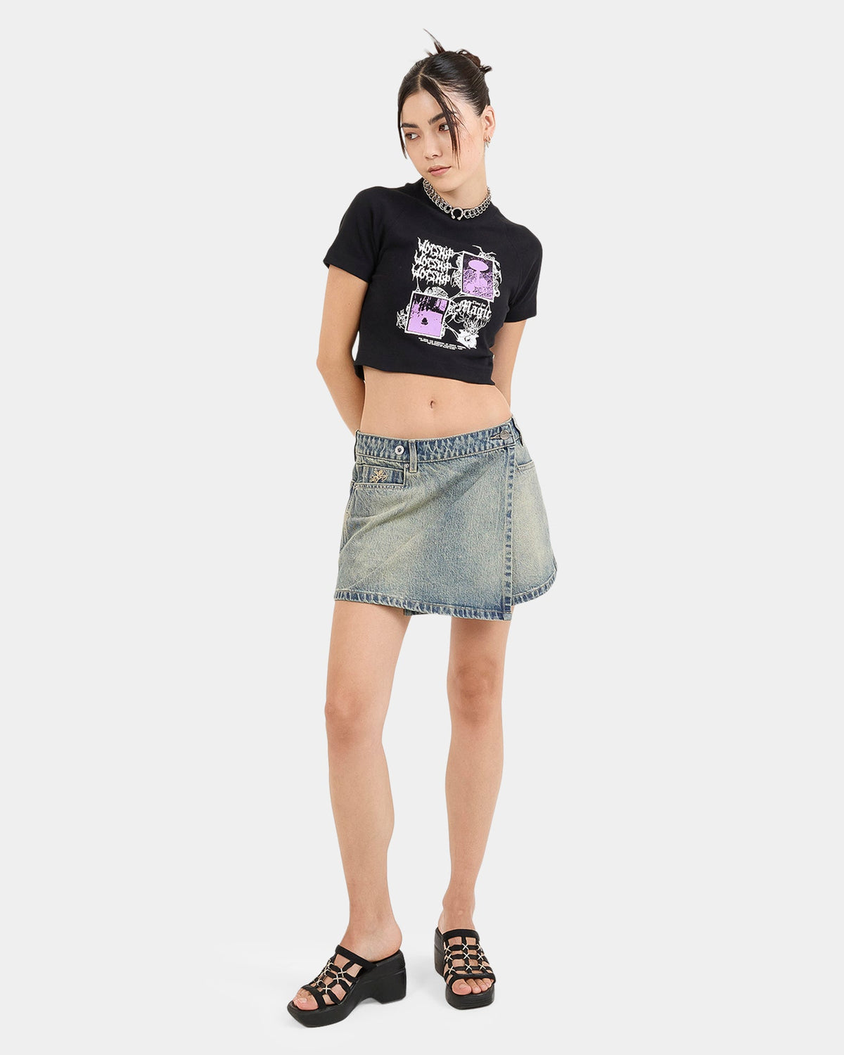 Womens Potin Raglan Micro T-Shirt