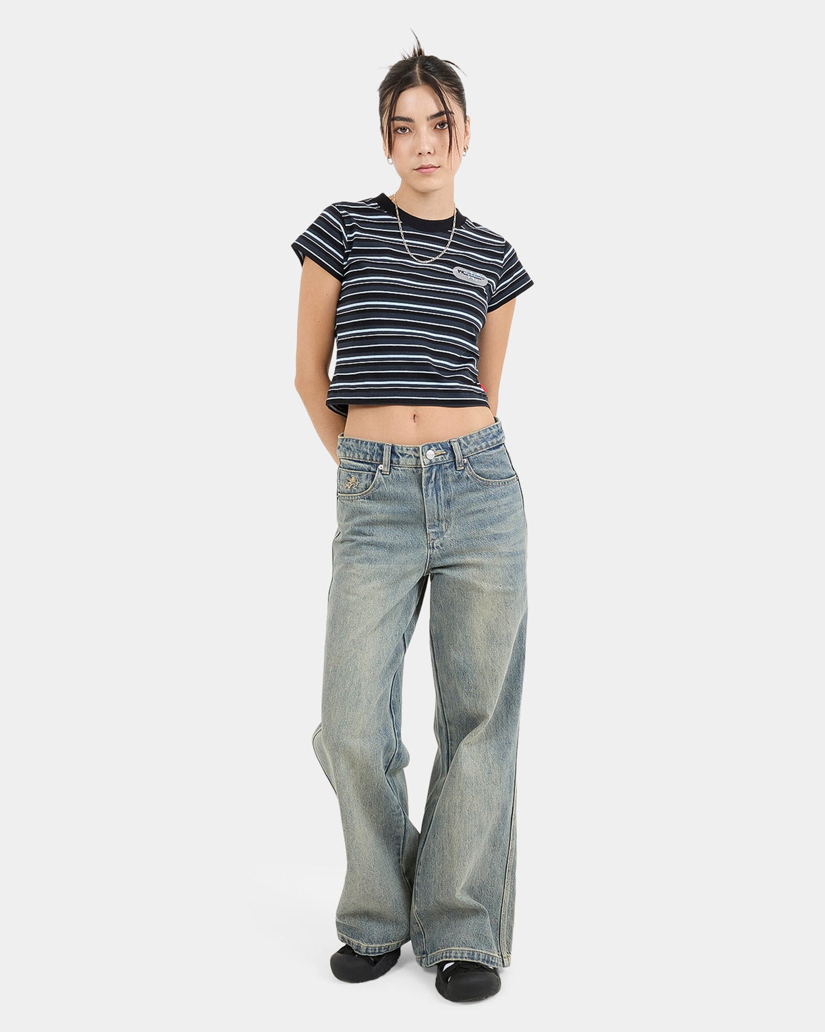 Womens Express Stripe Teeny T-Shirt