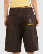 WOMENS DEJAVOODOO BIG BAGGY CARPENTER DENIM SHORTS