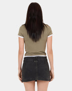 Womens Core Slim Fit Contrast T-Shirt