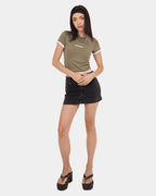 Womens Core Slim Fit Contrast T-Shirt