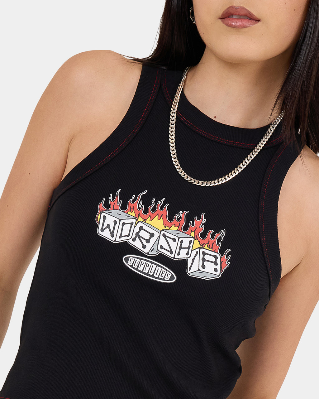 Womens Snake Eyes Slim Fit Tank Top