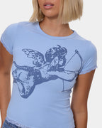 Womens Cherub Lace Cap T-Shirt