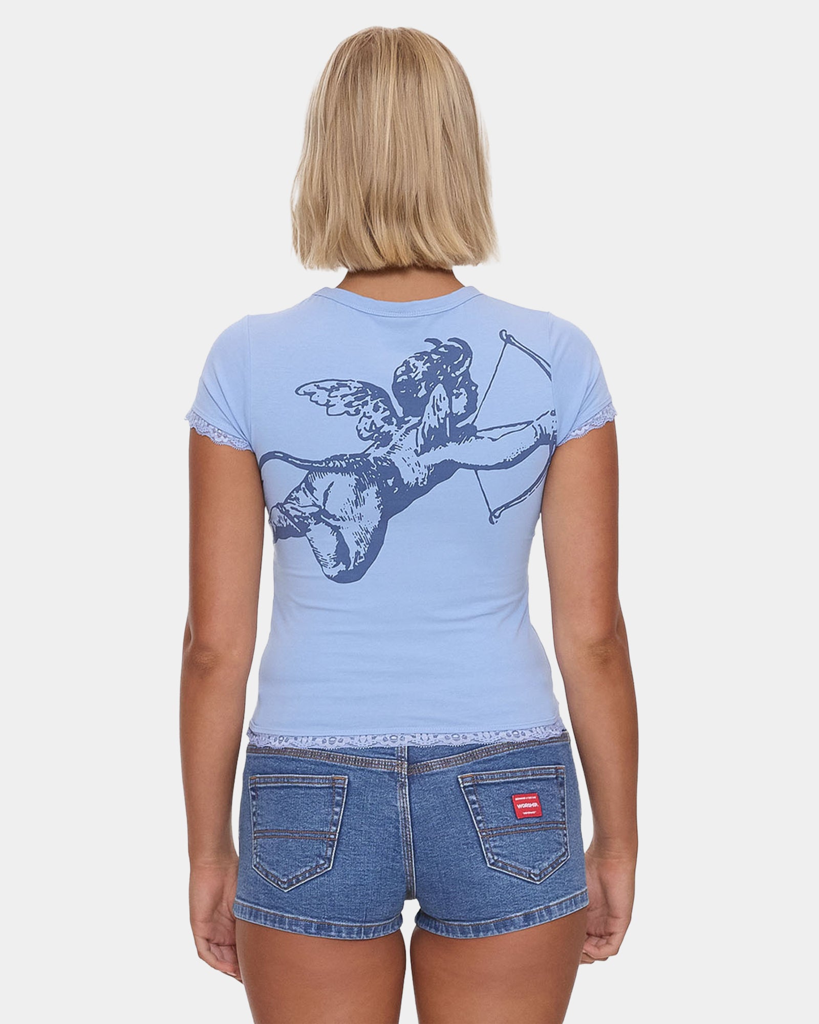 Womens Cherub Lace Cap T-Shirt