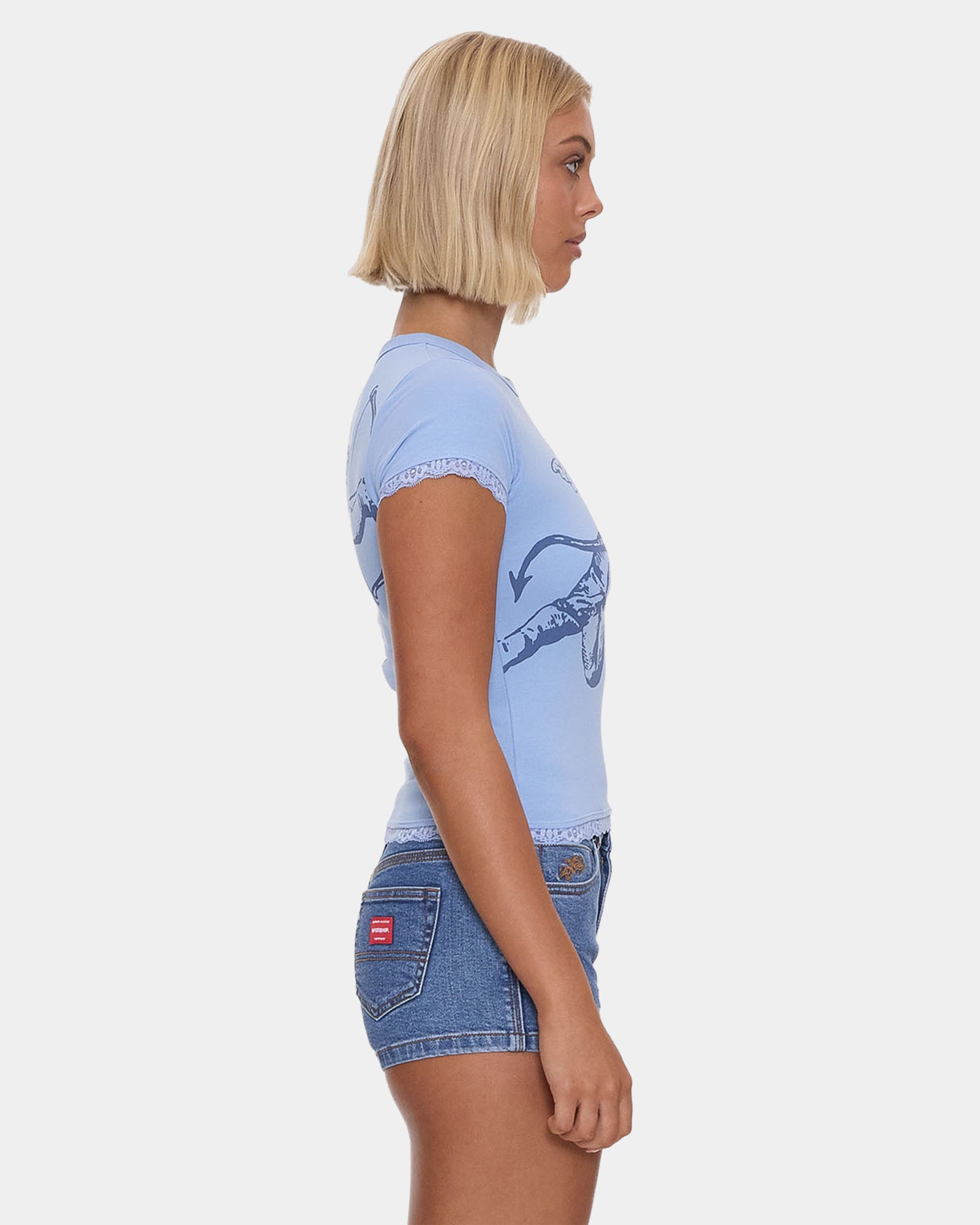 Womens Cherub Lace Cap T-Shirt