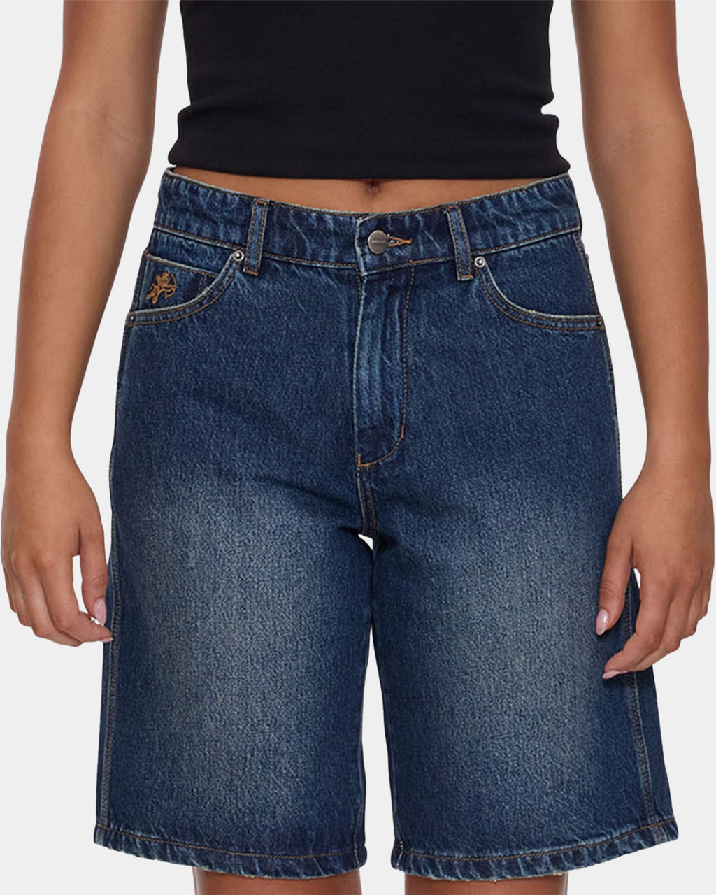 Womens Sloucher Denim Shorts