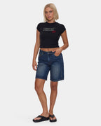 Womens Sloucher Denim Shorts