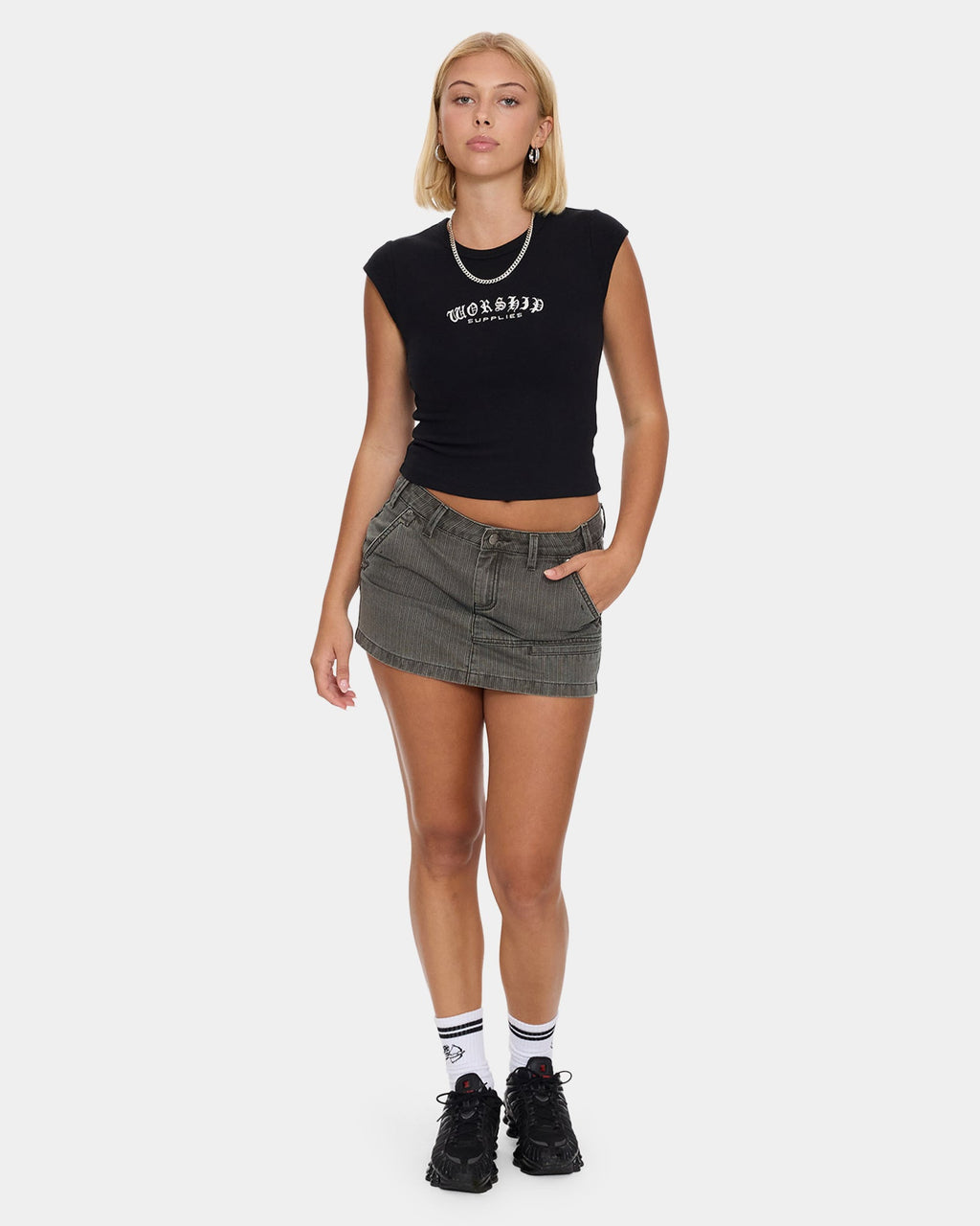 Womens Frequency Cap Sleeve T-Shirt
