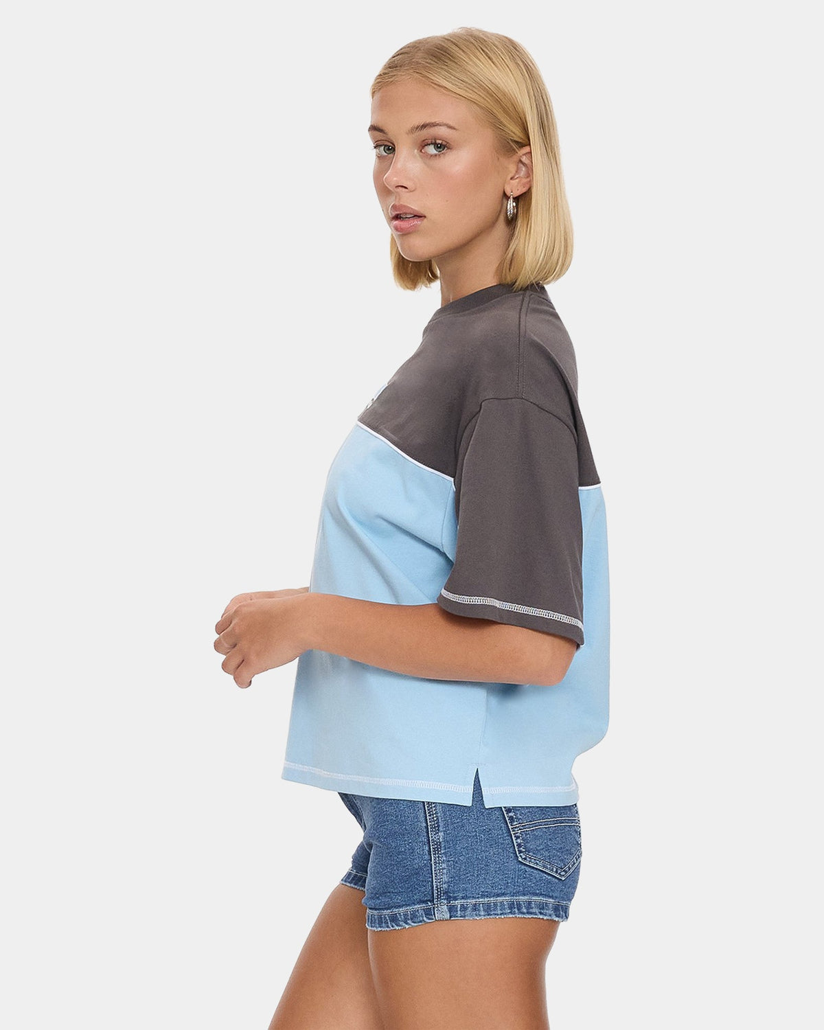 Womens Belter Panelled Box Fit T-Shirt