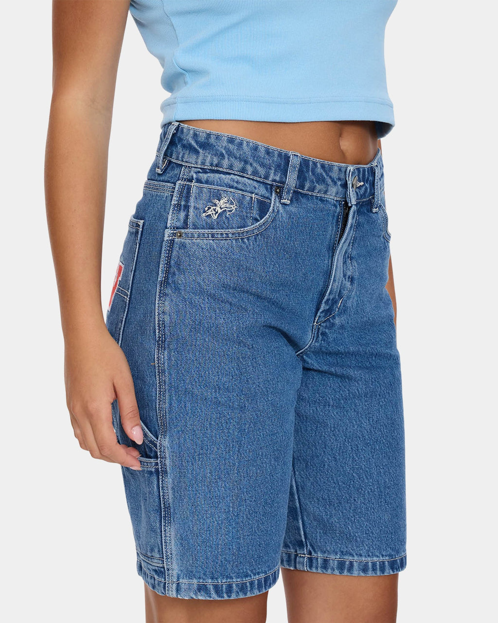 Womens Belter Carpenter Denim Shorts