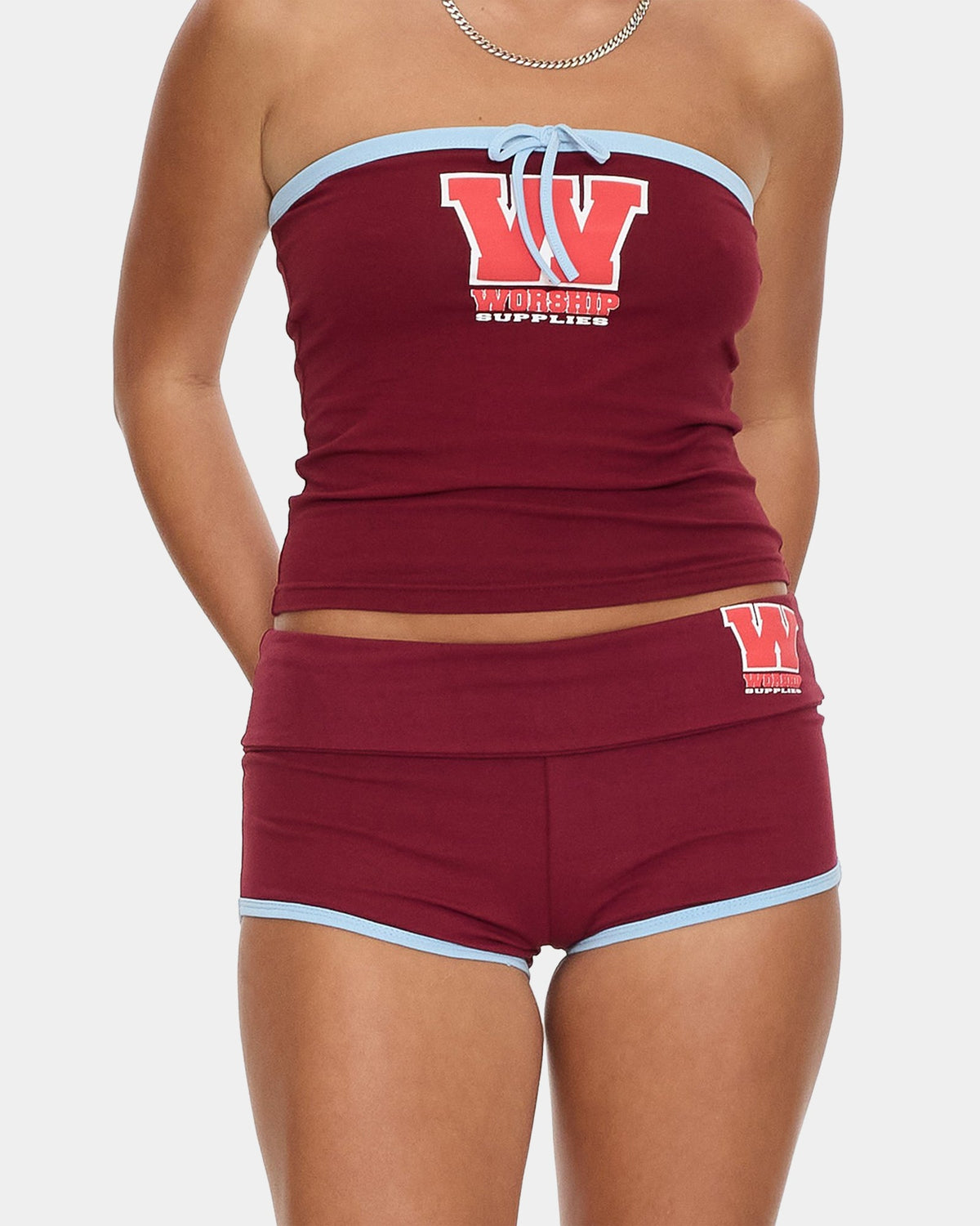 Womens belter Booty Elastic Waist Shorts