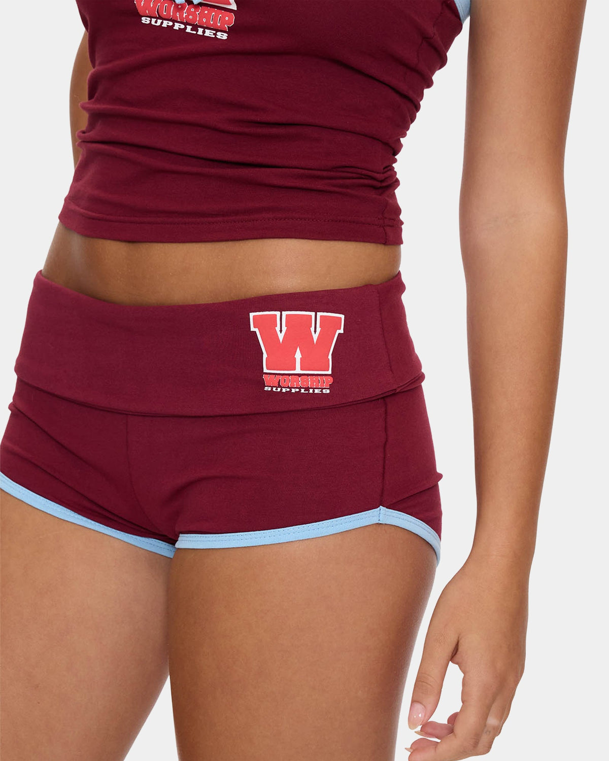 Womens belter Booty Elastic Waist Shorts