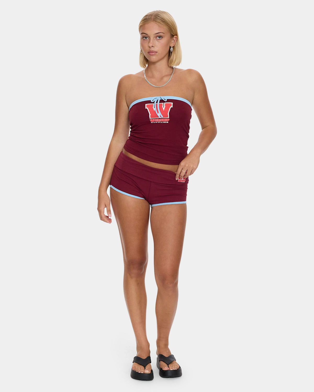 Womens belter Booty Elastic Waist Shorts