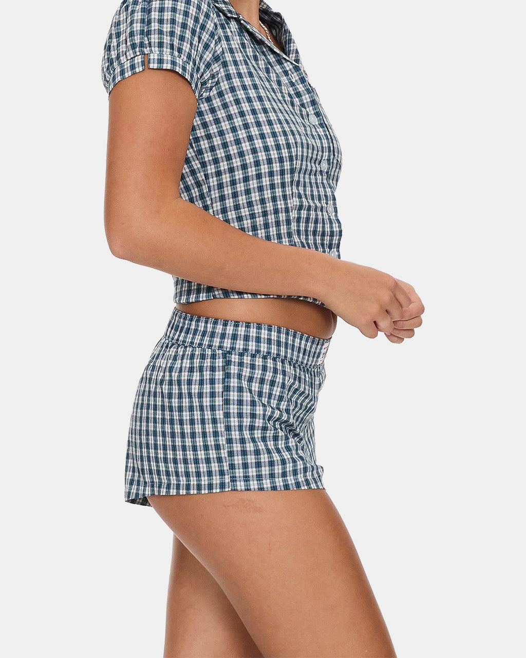 Womens Checkmate Micro Boxer Walkshorts