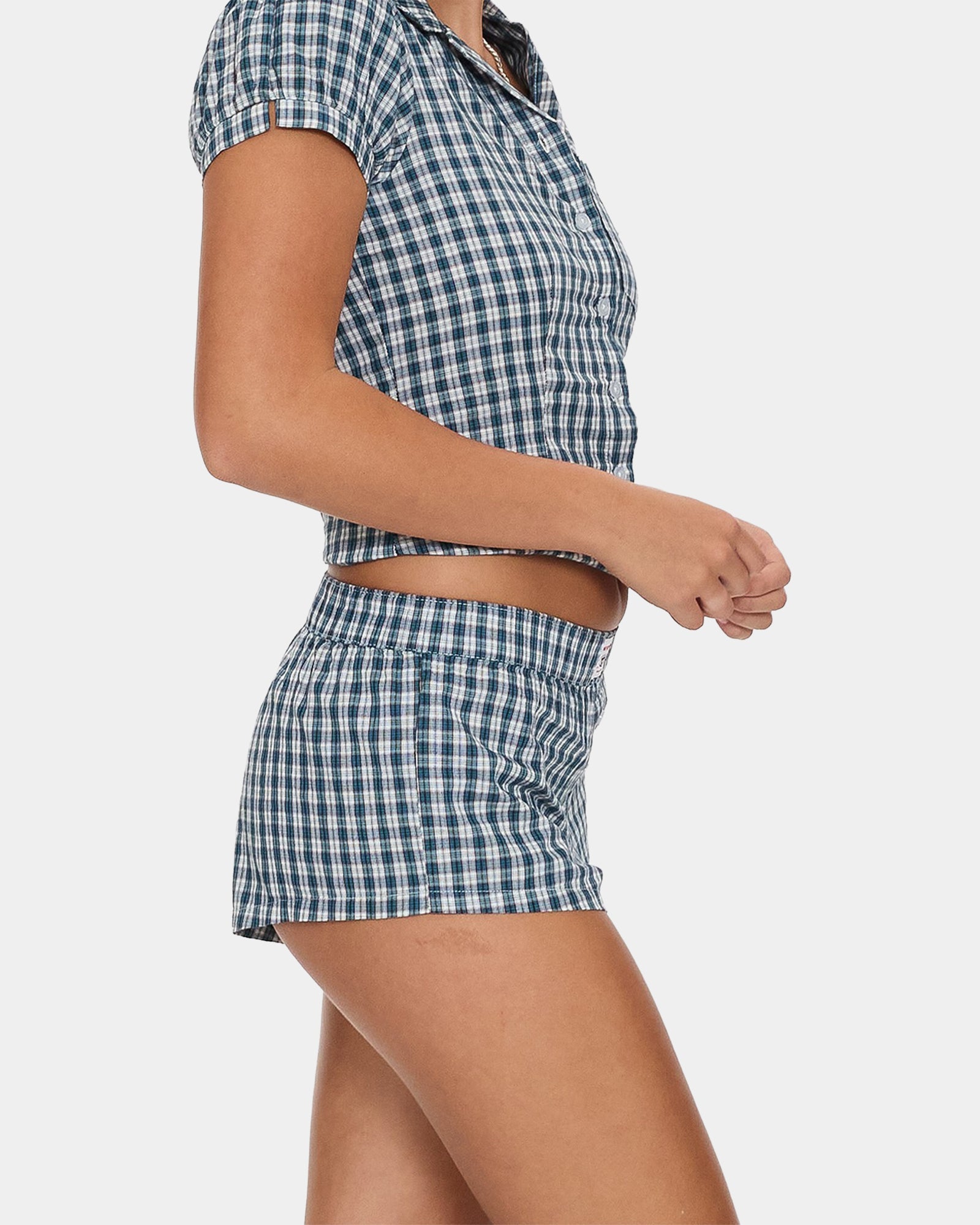 Womens Checkmate Micro Boxer Walkshorts
