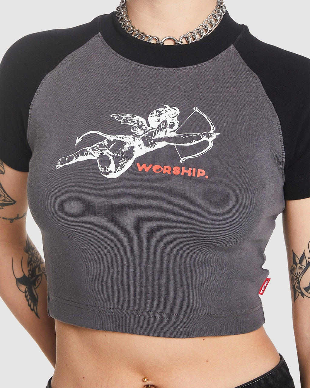 WOMENS CHERUB RAGLAN MICRO T-SHIRT