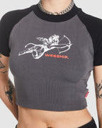 WOMENS CHERUB RAGLAN MICRO T-SHIRT