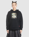 WOMENS BLACK MAGIC BOX FIT HOODIE