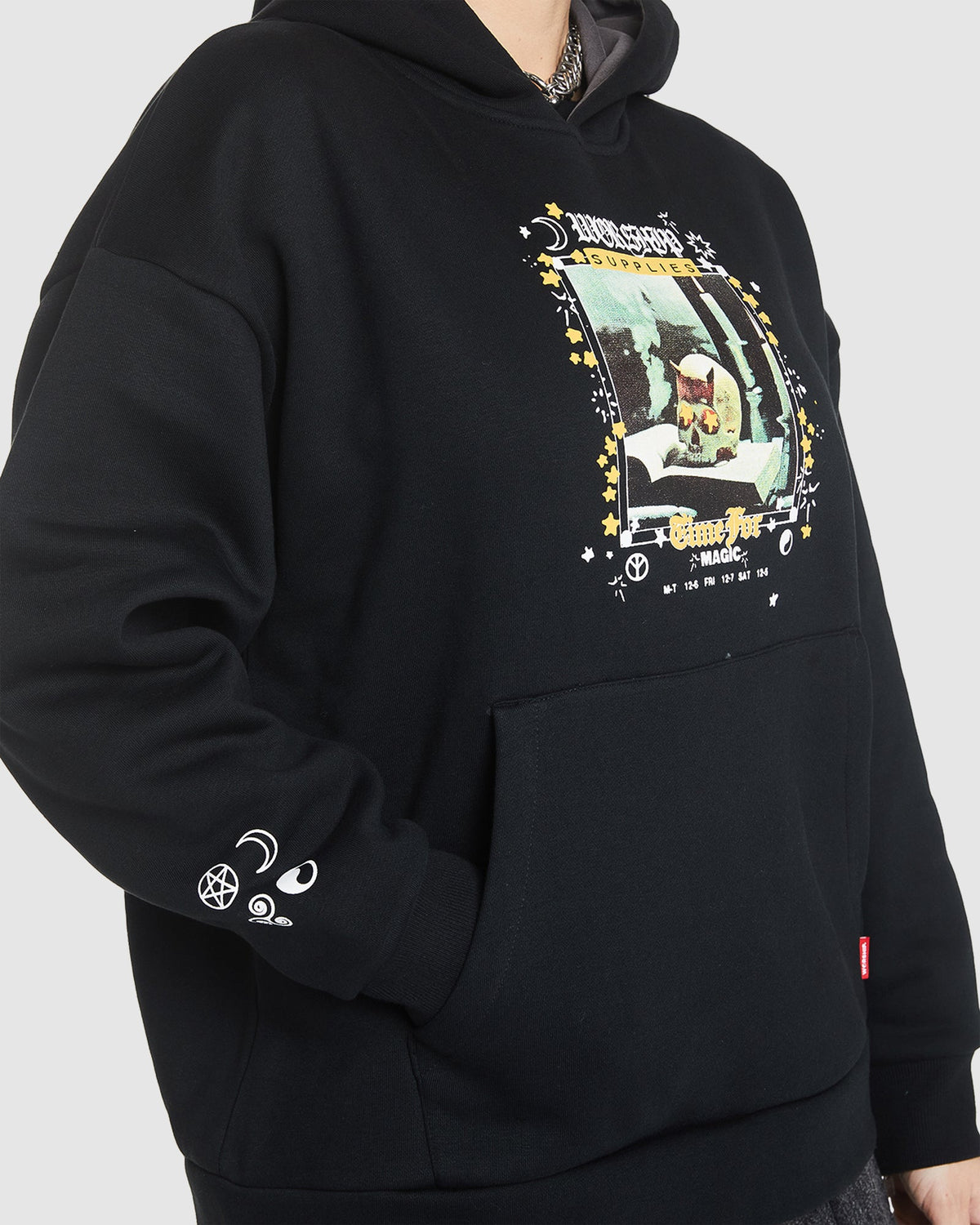 WOMENS BLACK MAGIC BOX FIT HOODIE