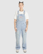 WOMENS DOUBLE KNEE DENIM JUMPSUIT OVERALLS